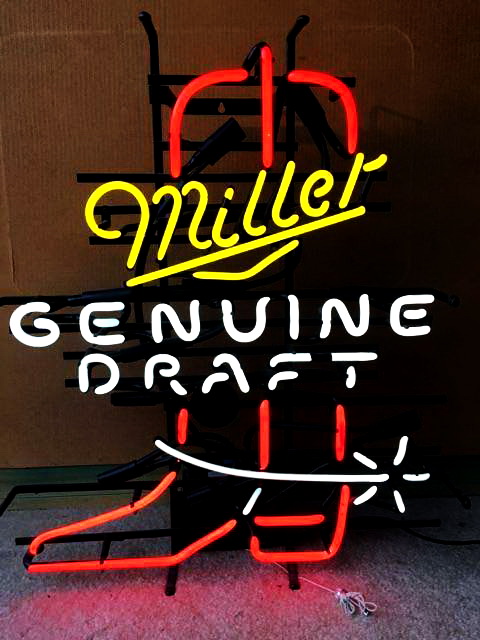Miller Genuine Draft Boot Neon Sign